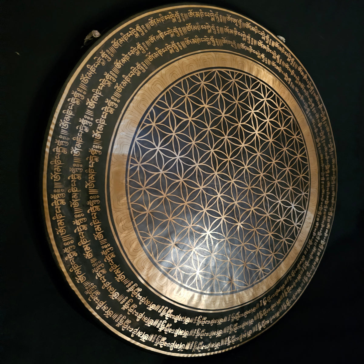 Gong de temple du Népal ø 40 cm - Fleur de vie