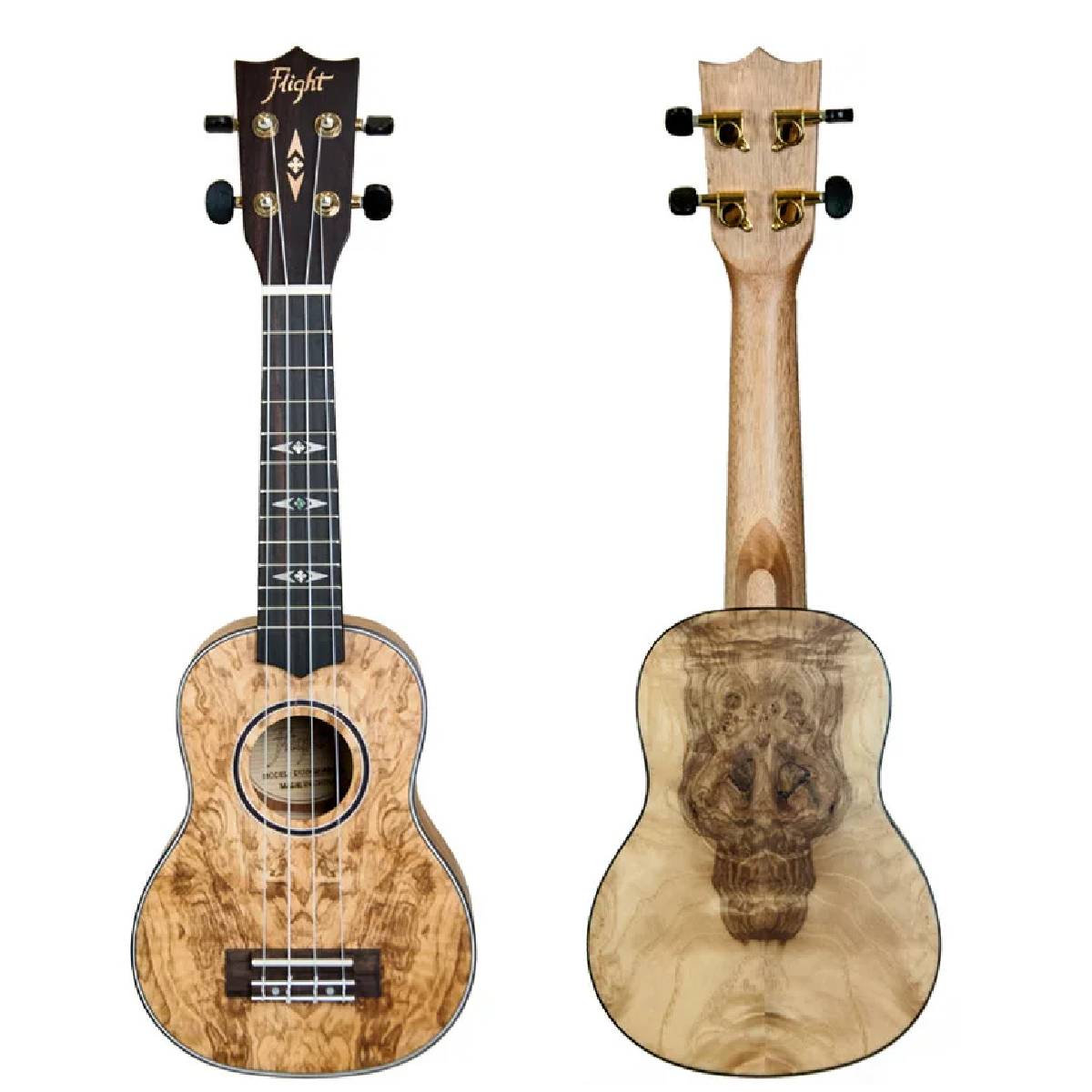 Flight Sopran Ukulele Quilted Ash avec étui