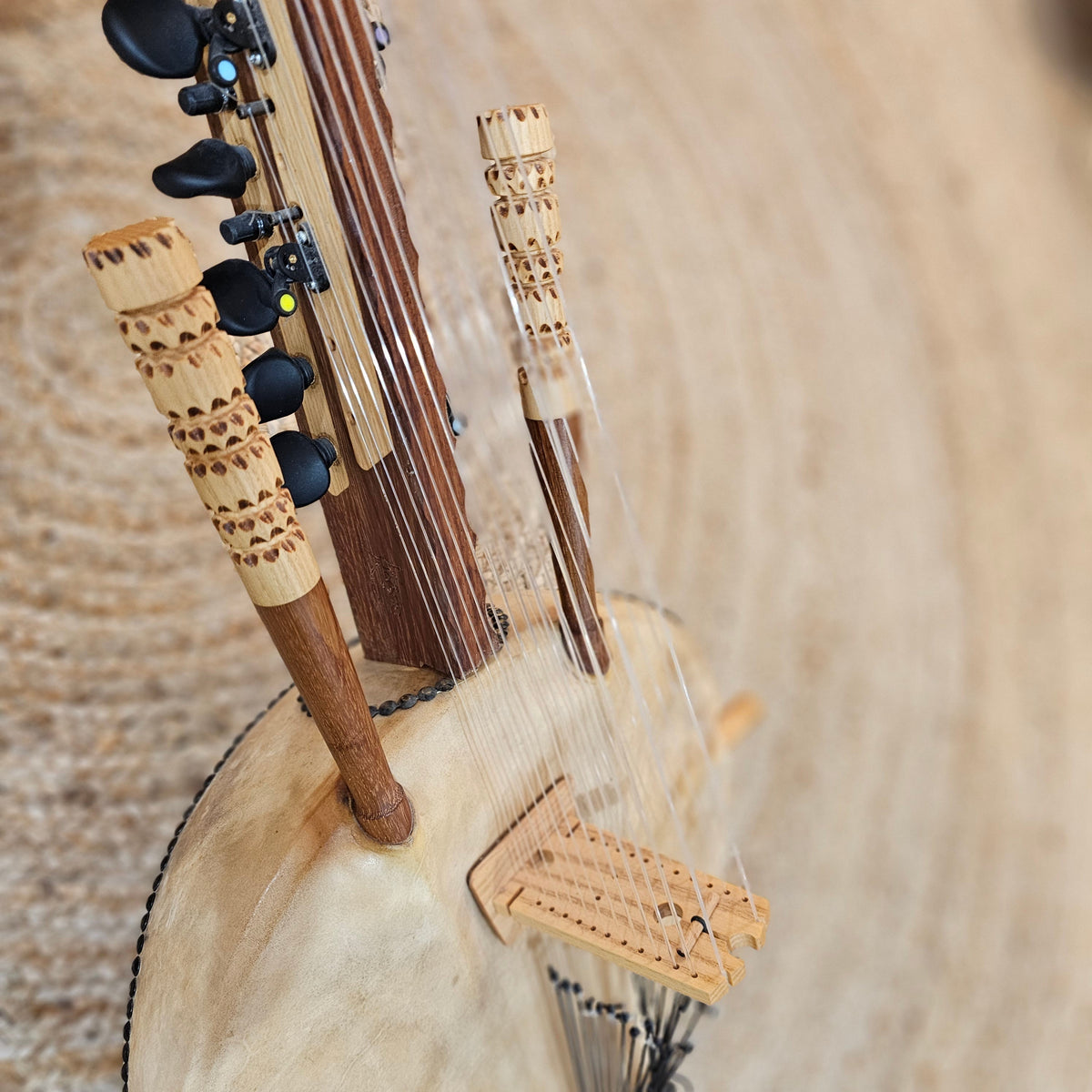 Profi Kora - mit Halbtönen - Mandingue Stimmung | Saiteninstrumente | Kora N&#39;Goni | Dunum.ch