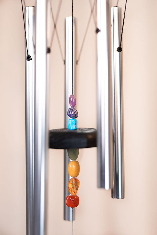 Chakra Meditation Chime 25&quot; - Silber | Koshi, Glocken &amp; Gong | Windspiele | Dunum.ch